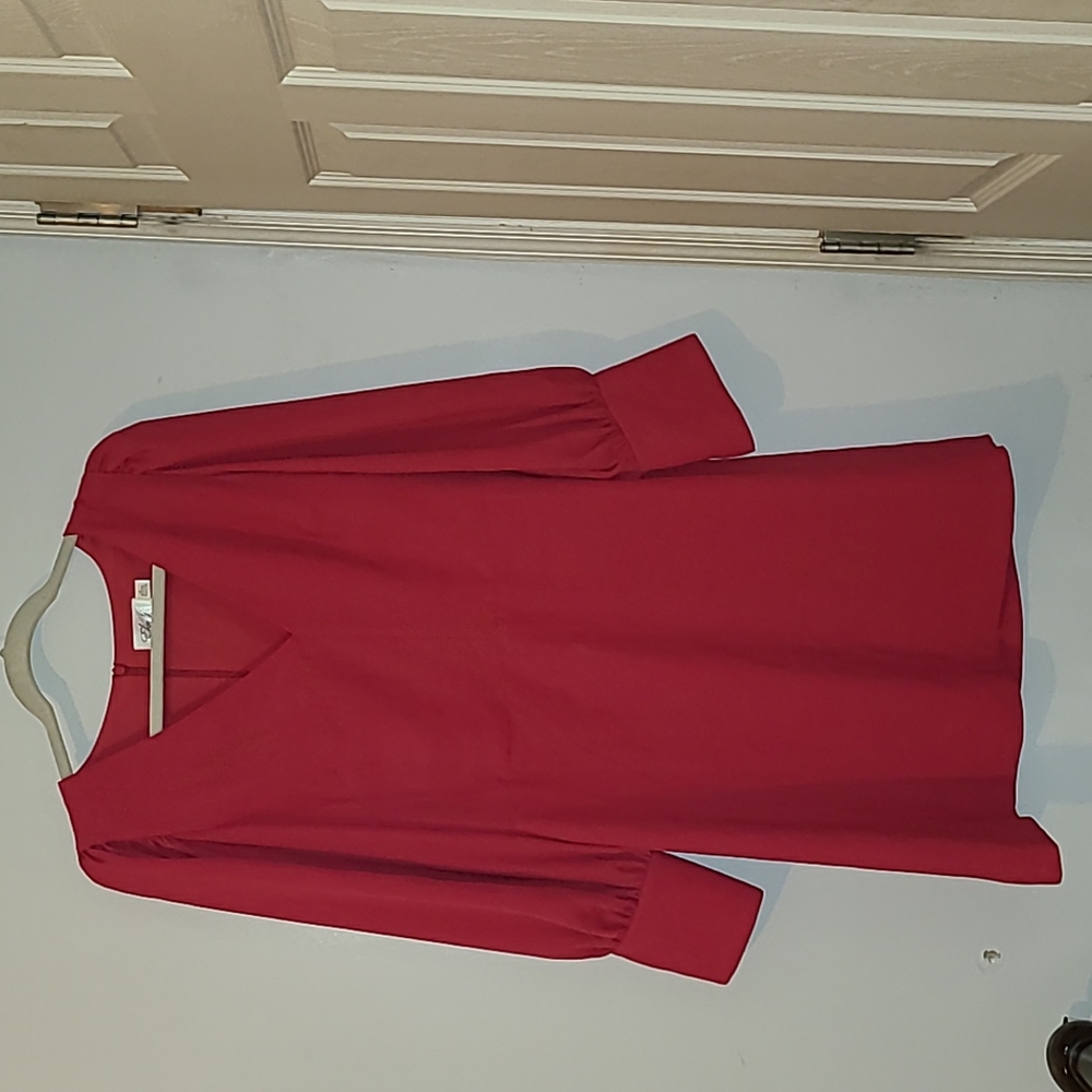 Eliza J dropped waist, puffed sleeves dress NWOT
